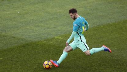 Messi, en el duelo frente al Atl&eacute;tico. 