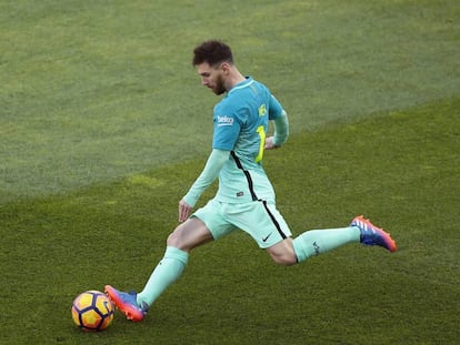 Messi, en el duelo frente al Atl&eacute;tico. 