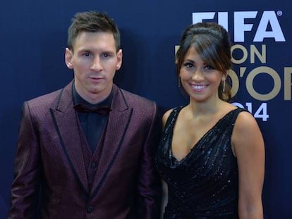 Leo Messi, con Antonella Roccuzzo.