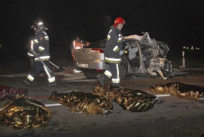 Cuatro fallecidos en un choque mortal en Palencia.