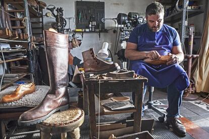 El taller de artesanía en cuero de Casa Mohedo. 