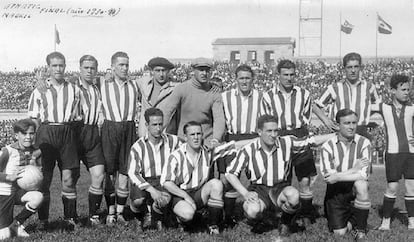 El Athletic que formó en la final de la Copa de 1930.