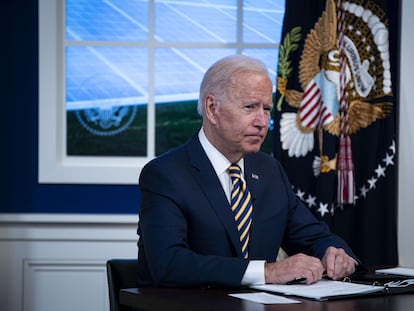 El presidente de Estados Unidos, Joe Biden, este viernes en Washington (EE UU).