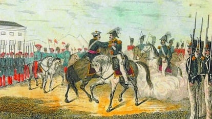 El cuadro 'El abrazo de Vergara', del artista Pablo Antonio de Béjar, que data de 1902.