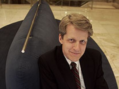 El economista Robert Shiller, durante la entrevista.