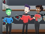 Los protagonistas de la serie 'Lower Decks' de Star Trek.