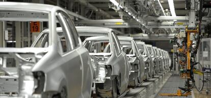 Vista de la planta de Volkswagen en la localidad navarra de Landaben.