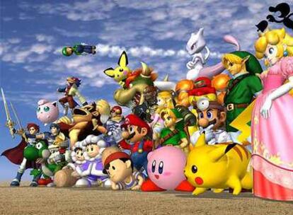 Los protagonistas de <i>Super smash bros. Brawl.</i>