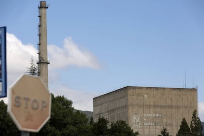 Vista del reactor de la central nuclear de Santa Mar&iacute;a de Garo&ntilde;a, en Burgos.