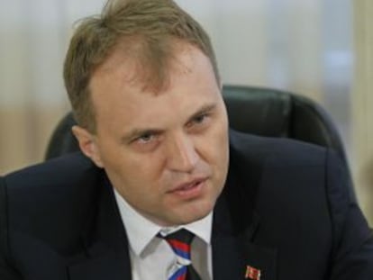 El presidente del Transdniéster, Yevgueni Shevchuk, durante una entrevista el pasado 31 de agosto.