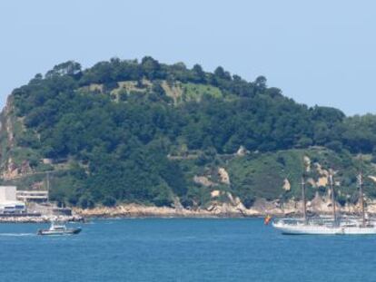 Una vista de la costa de Getaria. 