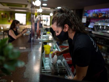 A bar in Toledo, where a new QR code system will go into effect allowing food and drink venues to reopen.