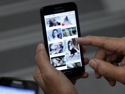 Troca de arquivos pornográficos pelo celular