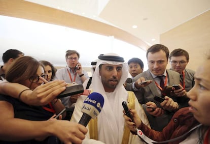 El ministro de Energ&iacute;a de los Emiratos &Aacute;rabes Unidos, Suhail Al Mazroui, en la apertura del Foro Internacional de Energ&iacute;a en Argelia.