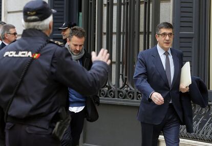 El presidente del Congreso de los Diputados, Patxi López, a su llegada al Palacio de las Cortes el pasado 2 de marzo.