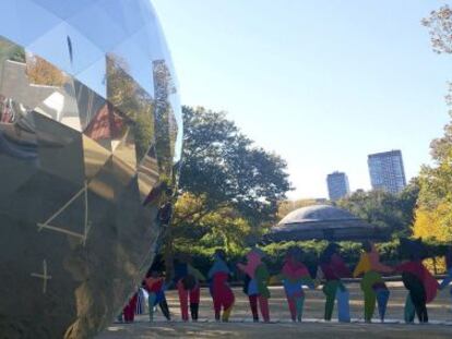 Instalación del artista español Cristóbal Gabarrón, que homenajea los setenta años de Naciones Unidas en Central Park, Nueva York.
