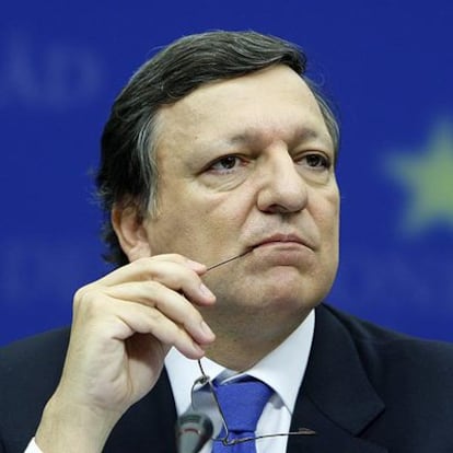 El presidente de la Comisión Europea, José Manuel Durão Barroso, hoy en la cumbre europea sobre clima en Bruselas