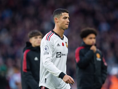 Cristiano Ronaldo después de la derrota ante el Aston Villa la semana pasada.