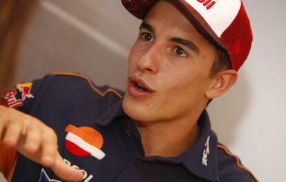 Marc Márquez, durante la entrevista.