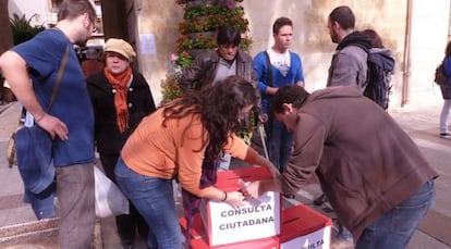 Los promotores de la consulta popular en Elche 