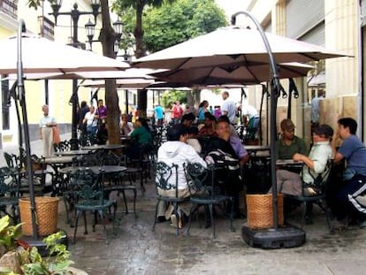 Una de las nuevas terrazas del centro de Caracas.