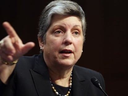 Janet Napolitano testifica ante el Comit&eacute; de Asuntos Judiciales del Senado.