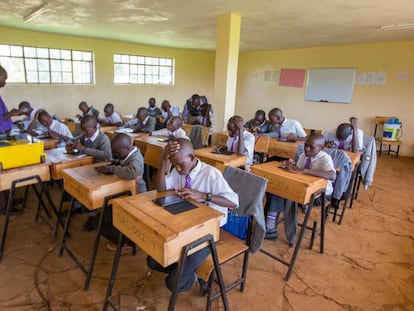 Una de las escuela kenianas donde se ha implantado la aplicación móvil Kytabu.