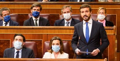 Casado, en su intervención del miércoles en el Congreso de los Diputados.