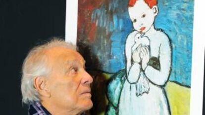 Giorgio Albertazzi, en 2011, en un momento de &#039;Cercando Picasso&#039; (Buscando a Picasso). 