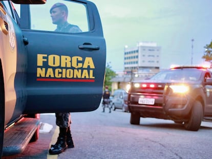 Membro da Força Nacional em Fortaleza no dia 21.