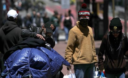 Una persona sin hogar, en San Francisco.