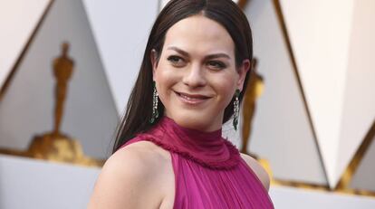 La actriz Daniela Vega en los Oscar 2018.