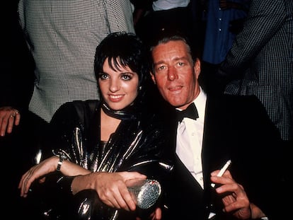 Liza Minnelli con Halston en 1982.