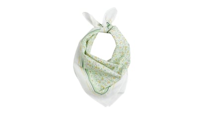 Pañuelo twilly con estampado floral en tonos verdes de H&M