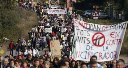 Protesta de vecinos de L'Alcora contra el proyecto de la incineradora el pasado diciembre.