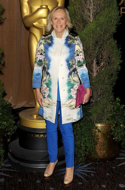 Glenn Close se atrevió con un look muy tropical de la colección Resort 2012 de Stella McCartney.
