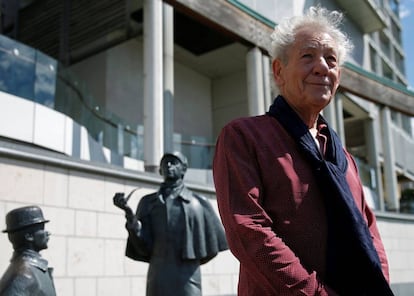 El actor Sir Ian McKellen en Mosc&uacute; el 22 de junio.