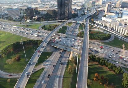 Una imagen de la autopita LBJ Express faciklitada por Ferrovial.