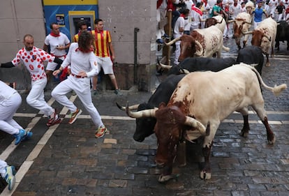 Day 6 of the Running of the Bulls in Pamplona.