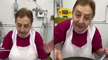 Captura de pantalla de la receta de carbonara de @nonnasilviofficial.