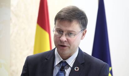 Valdis Dombrovskis, el 10 de diciembre en la COP25 en Madrid.