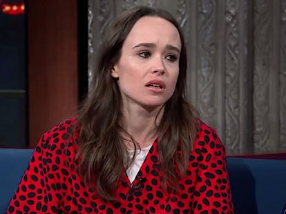 Ellen Page, en un momento de su participación en el programa de Stephen Colbert.