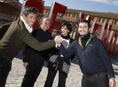 De izquierda a derecha, Alejandro Ros, Jorge Pensi, Gabriela Rodríguez y Alejandro Magallanes, en Madrid.