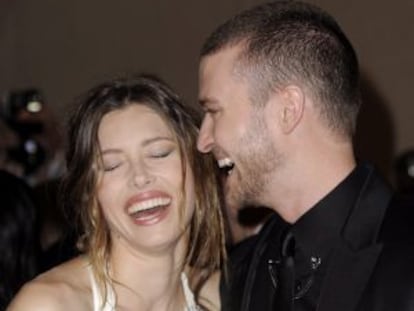 Jessica Biel y Justin Timberlake, en una foto del 3 de mayo de 2010.