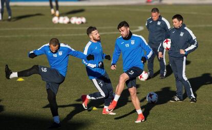 Entrenamiento del martes del Leganés.