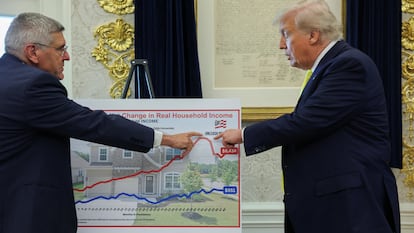 El presidente Donald Trump, este jueves en la Casa Blanca.