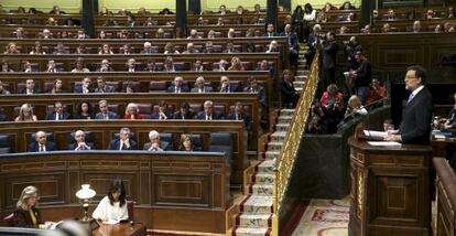 Mariano Rajoy en el último debate del estado de la nación.