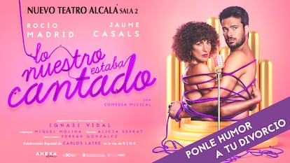 Rocío Madrid y Jaume Casals protagonizan la comedia musical 'Lo nuestro estaba cantado'.