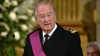 El rey Alberto II de Bélgica, en su abdicación, en julio de 2013.