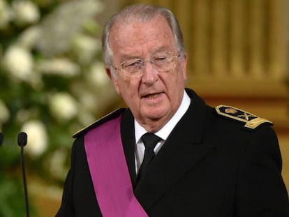 El rey Alberto II de Bélgica, en su abdicación, en julio de 2013.